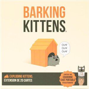 3/$55❤️BARKING KITTENS (French) Exploding Kittens Expansion Pack Wearable Crown